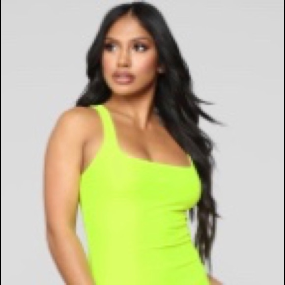 Neon yellow dress - Picture 6 of 7